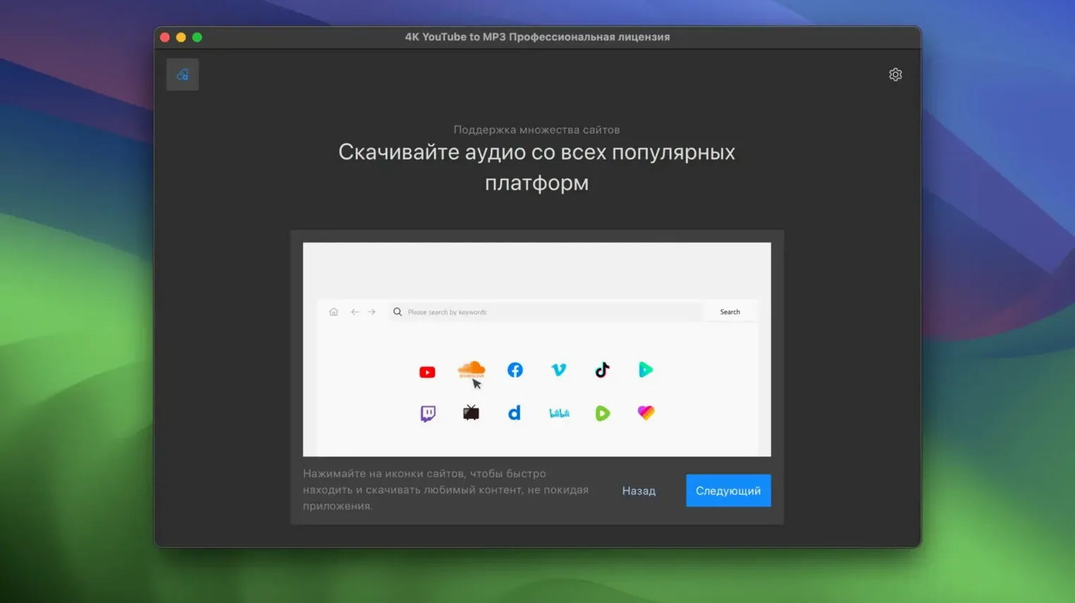 4K YouTube to MP3 — photo 1 4k download: main interface