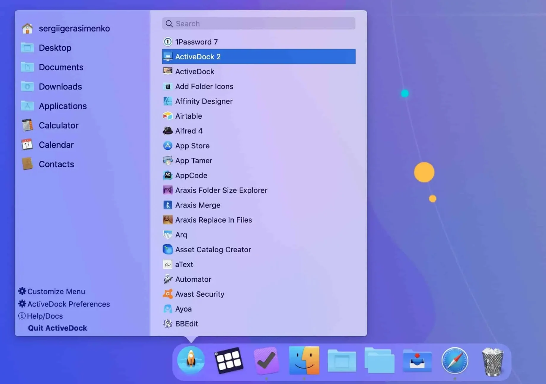 ActiveDock reel 1 activedock crack mac: main interface