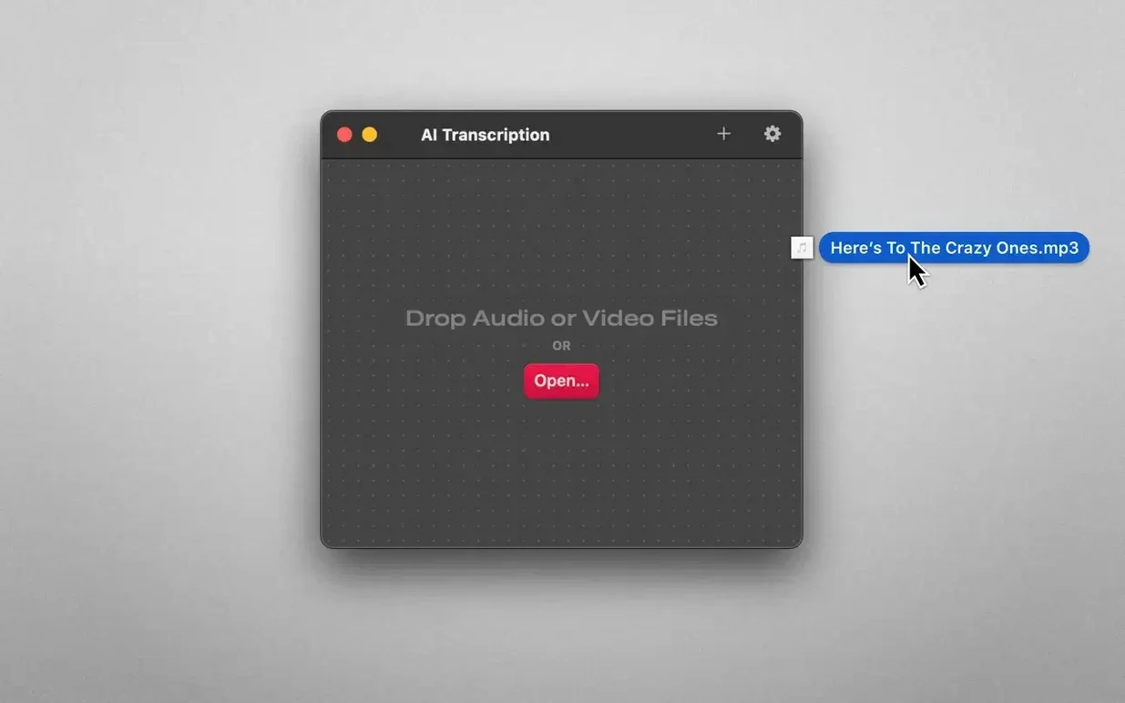 AI Transcription — photo 1 adobe ai transcription UI