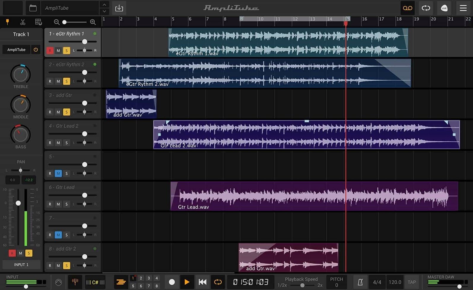 AmpliTube — photo 2 AmpliTube options, screen 2