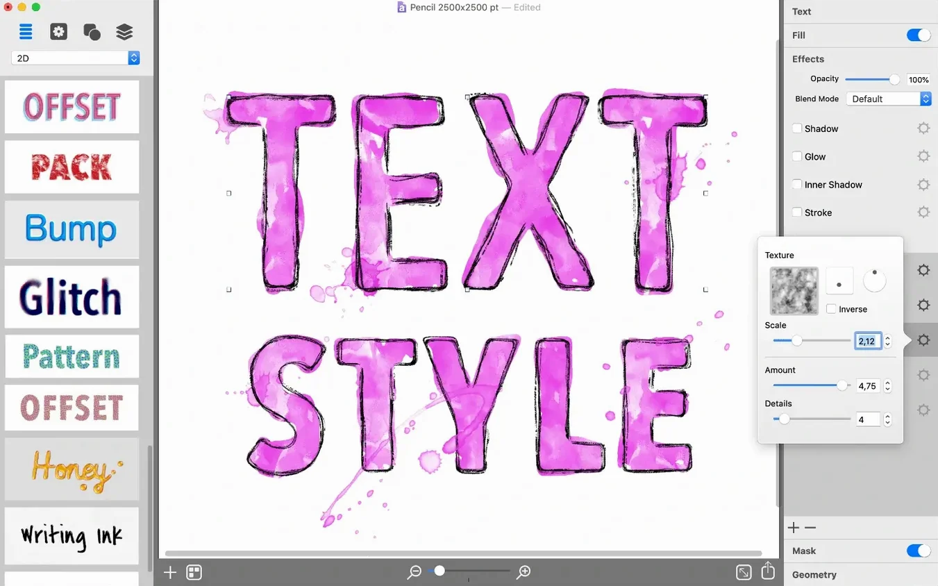 Art Text 4 — photo 4 Art Text 4 options, screen 4