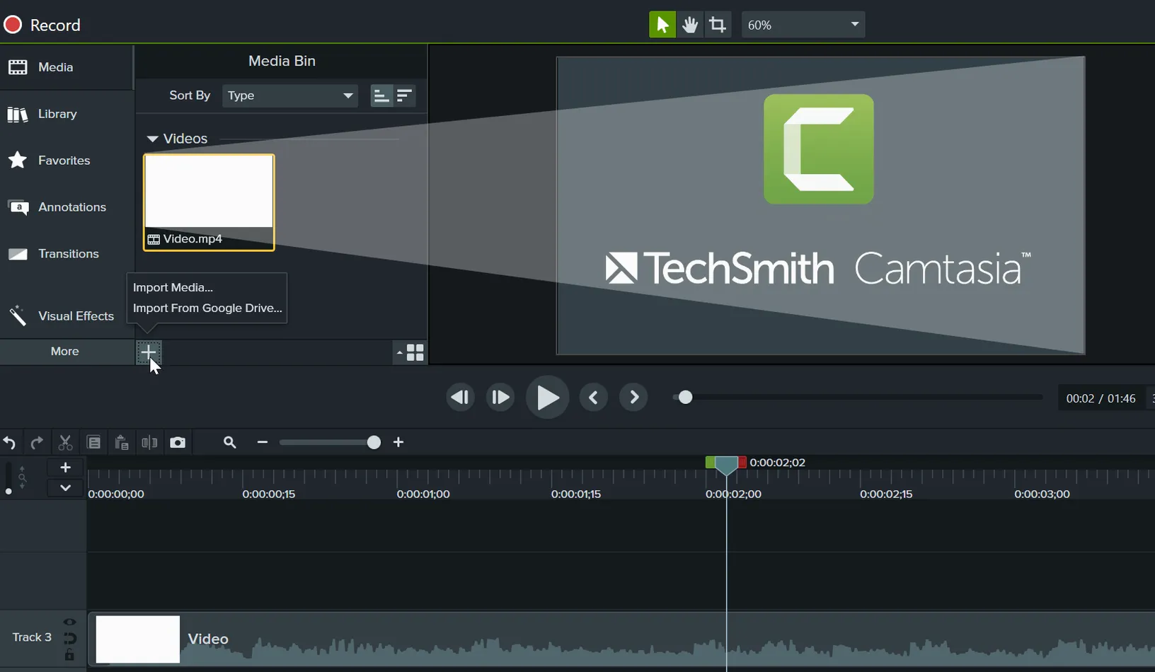 Camtasia — photo 2 Camtasia options, screen 2