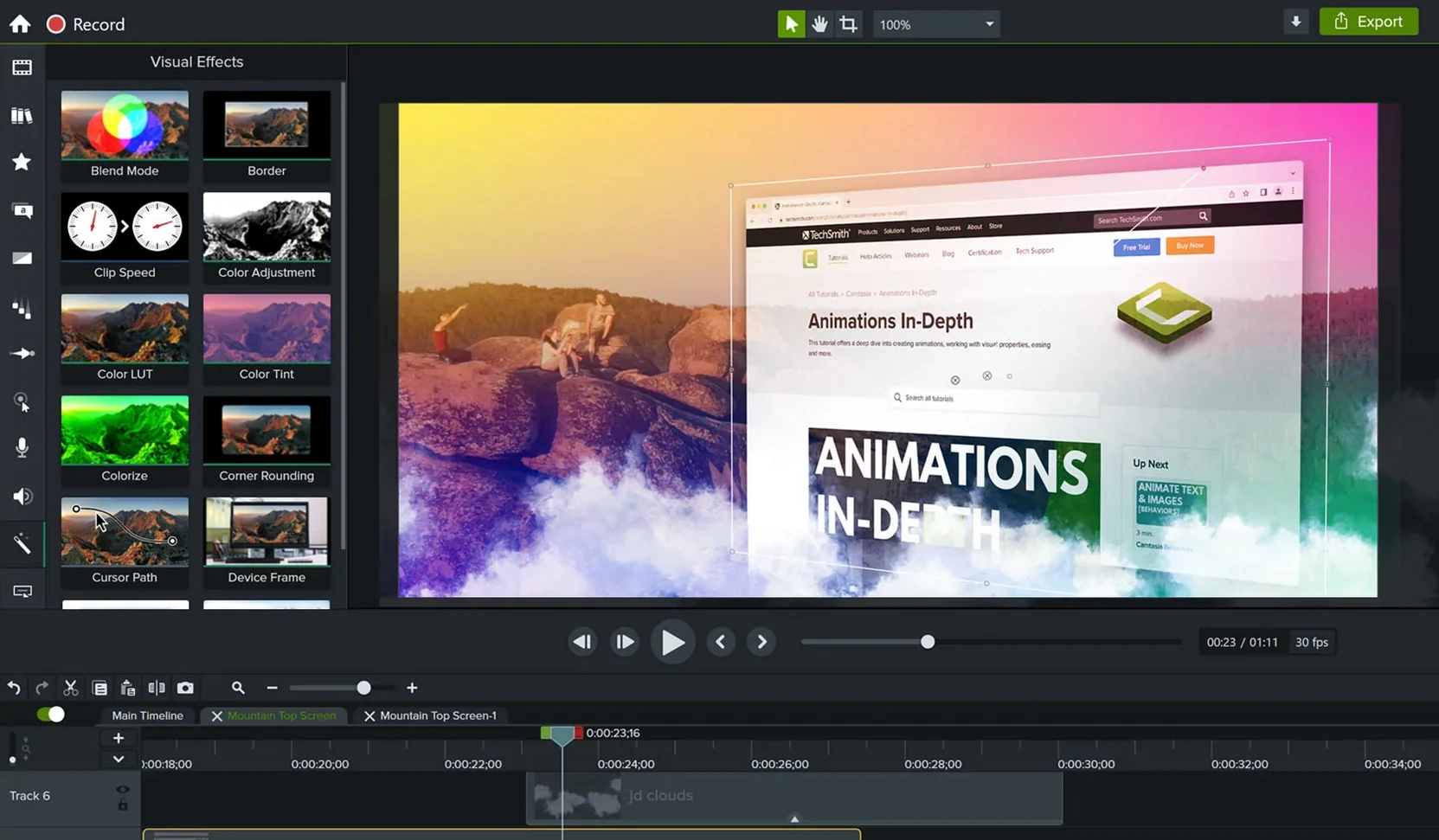 Camtasia — photo 3 Camtasia options, screen 3