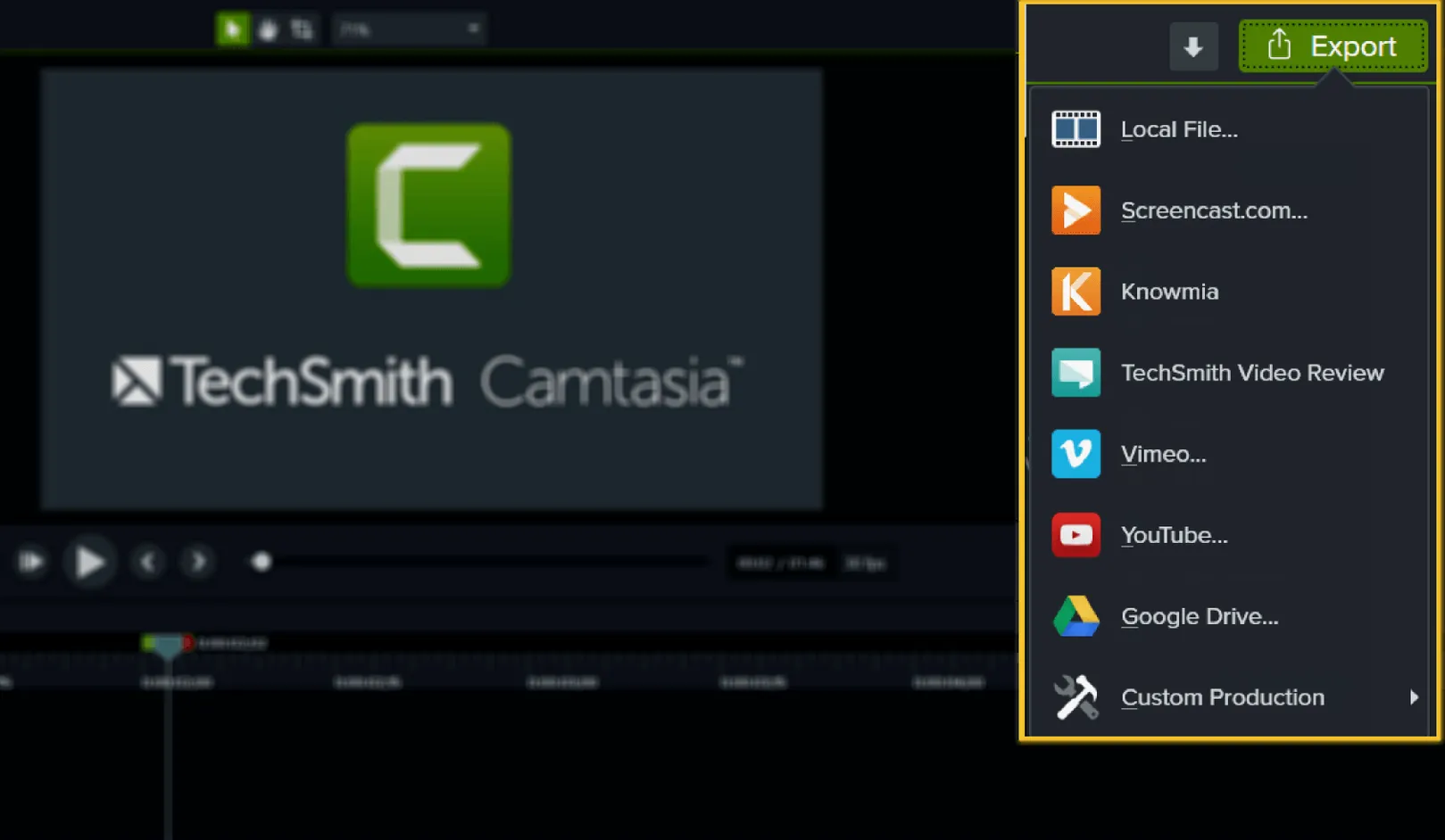Camtasia — photo 4 Camtasia options, screen 4