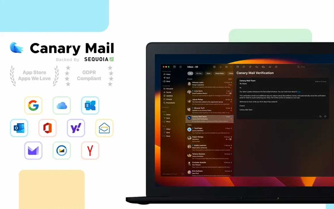 Canary Mail reel 1 canary mail crack mac UI
