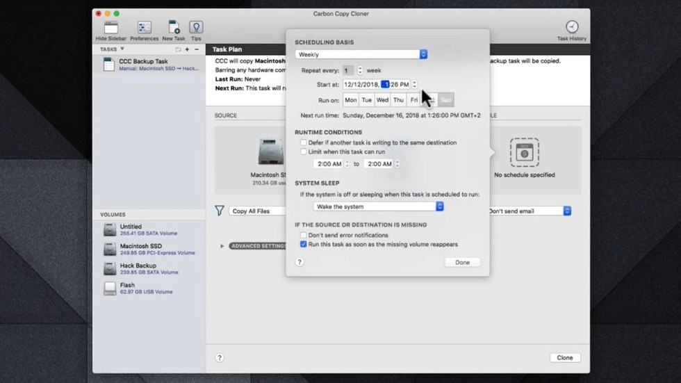 Carbon Copy Cloner — photo 4 Carbon Copy Cloner options, screen 4