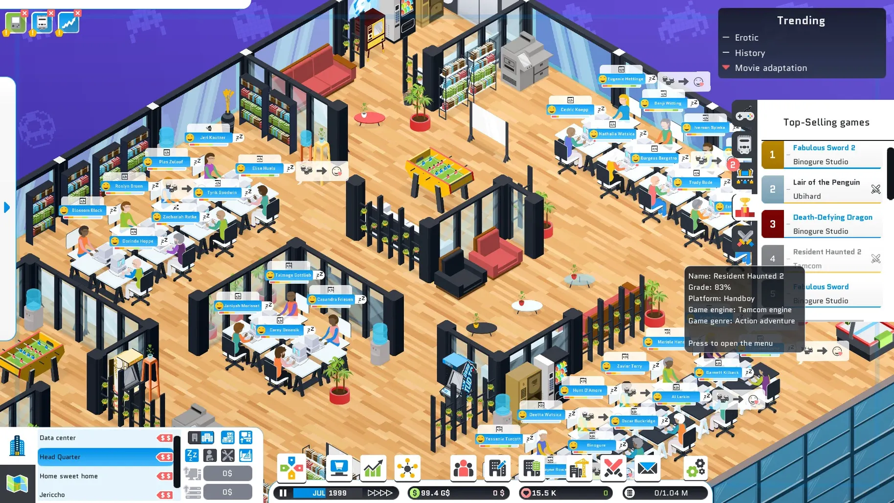 City Game Studio: Your Game Dev Adventure Begins reel 1 city game studio your game dev adventure begins mac full version: main interface