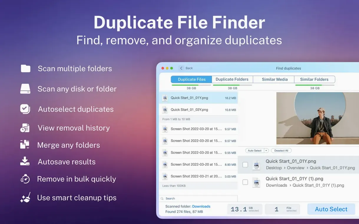 Duplicate File Finder Pro — photo 1 add dropbox to favorites in finder: main interface