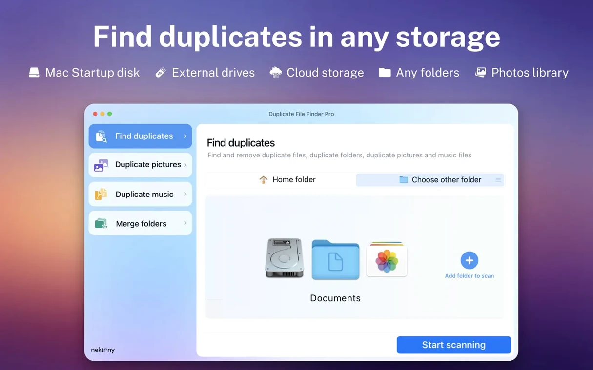 Duplicate File Finder Pro — photo 3 Duplicate File Finder Pro options, screen 3