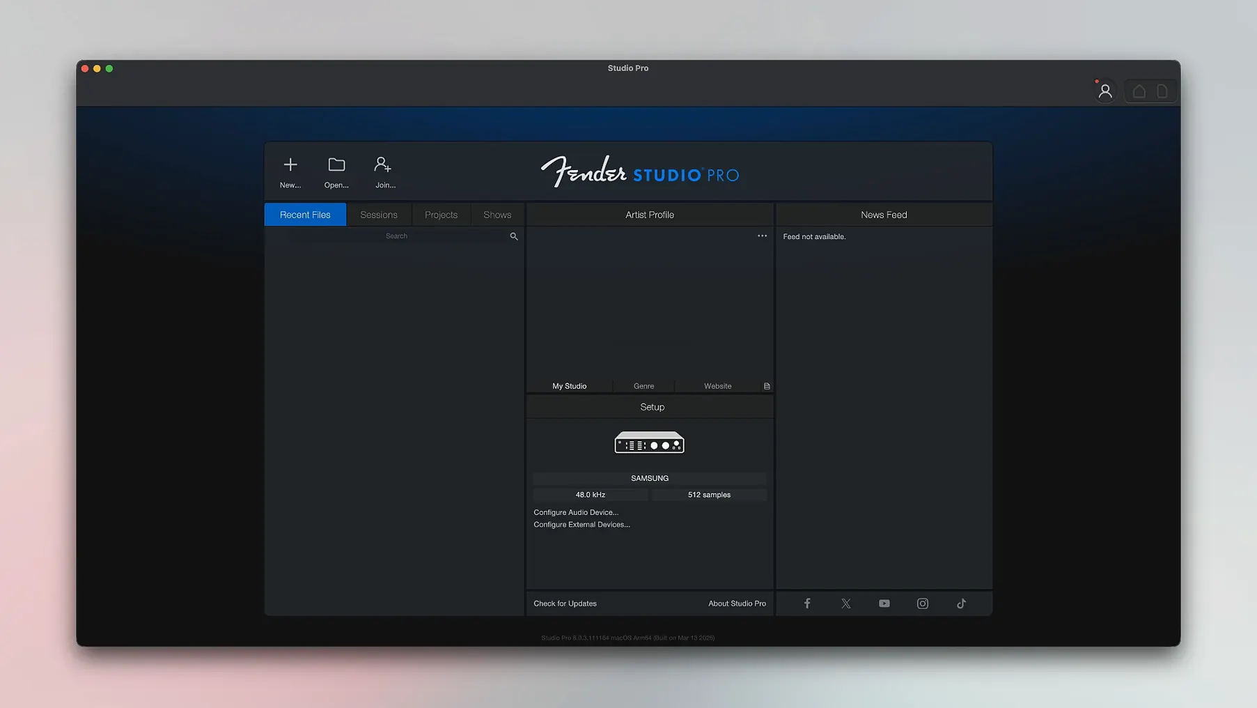 Fender Studio Pro — photo 1 fender studio mac torrent: main interface