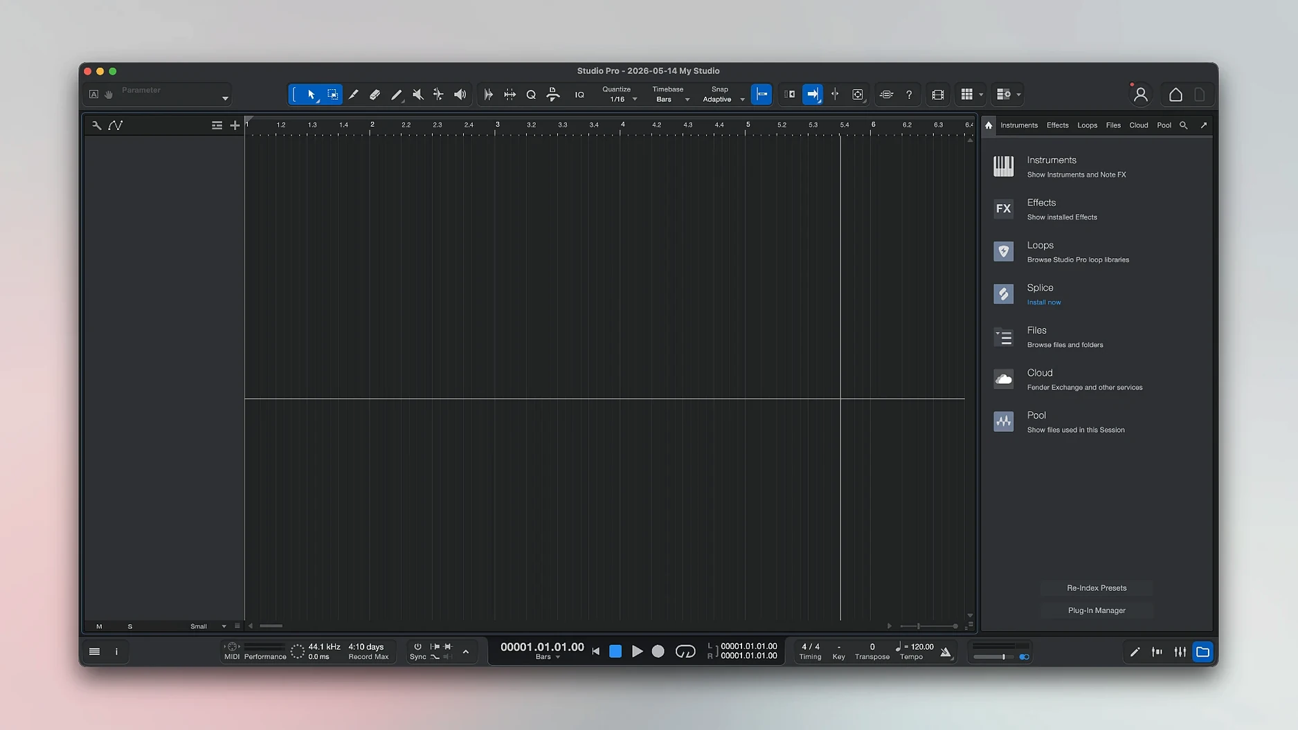 Fender Studio Pro — photo 2 Fender Studio Pro options, screen 2