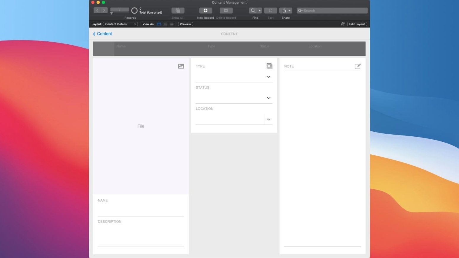 FileMaker Pro — photo 2 FileMaker Pro options, screen 2