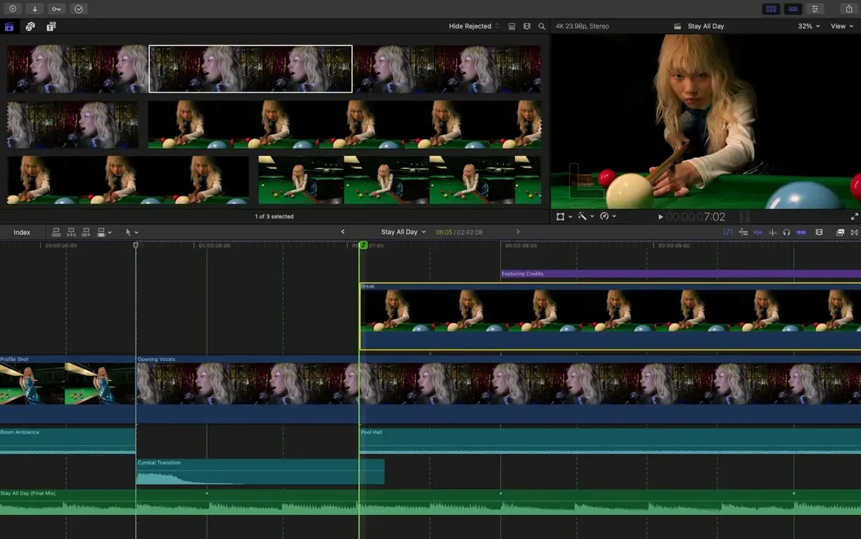 Final Cut Pro reel 2 Final Cut Pro snapshot 2