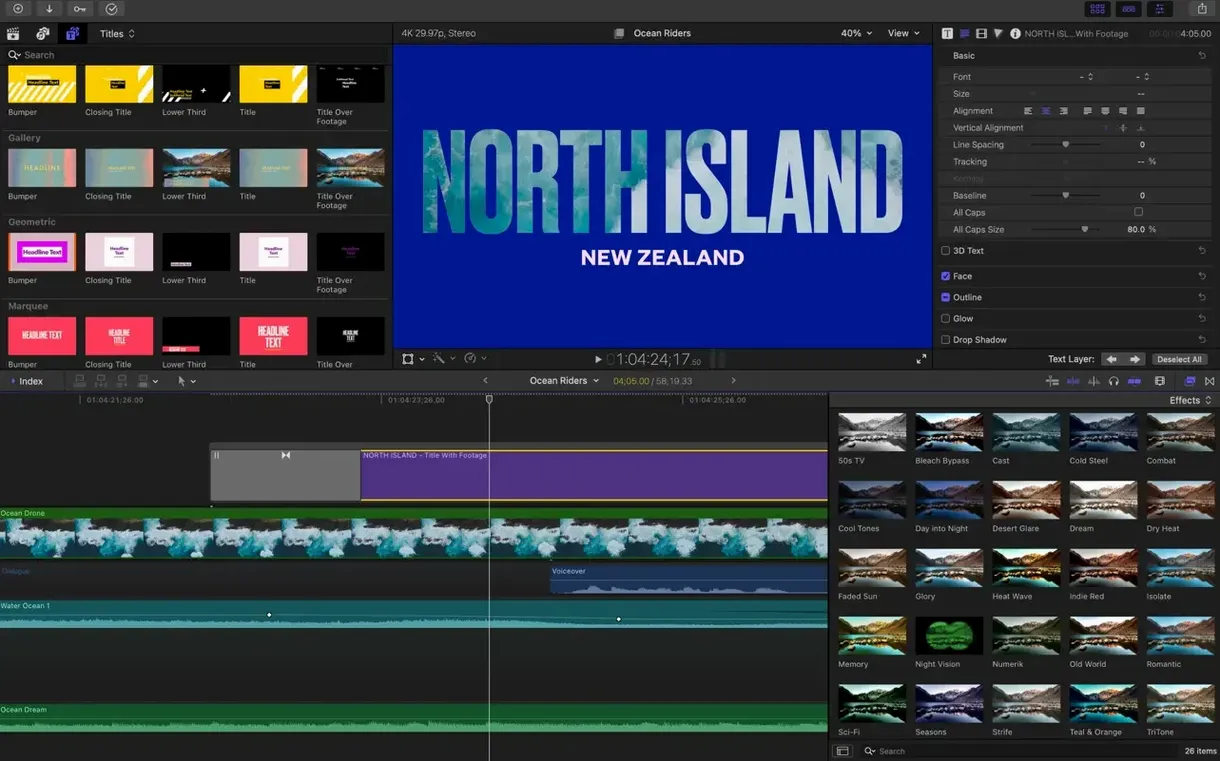 Final Cut Pro — photo 5 Final Cut Pro options, screen 5