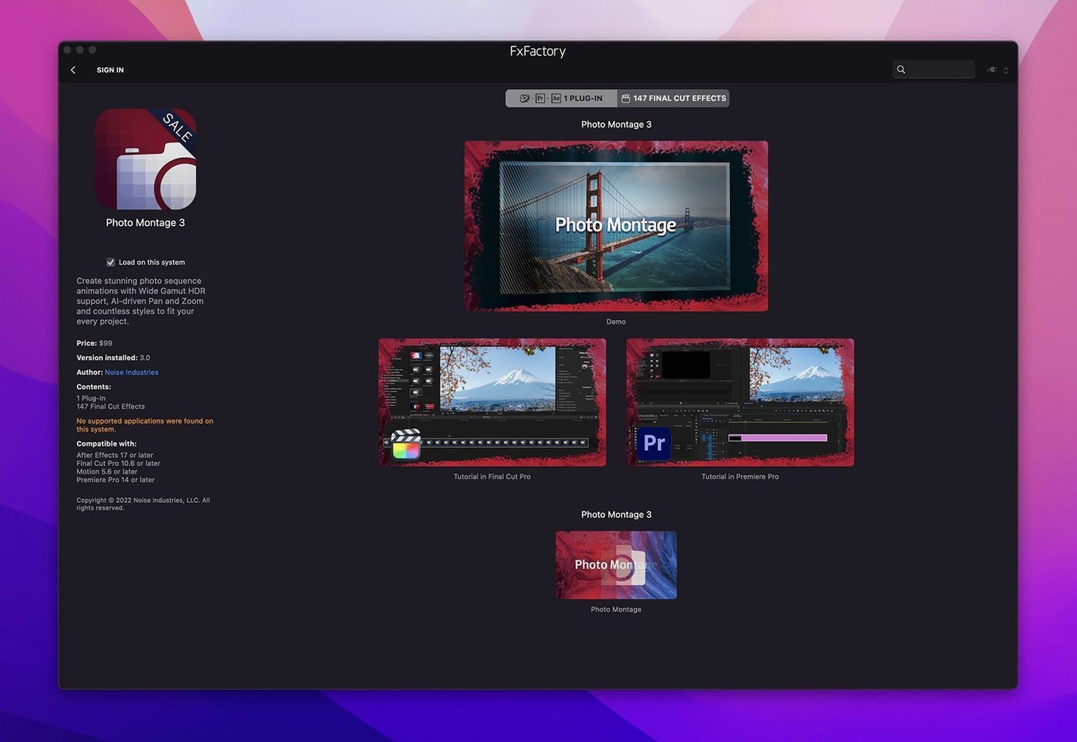 FxFactory Pro reel 3 FxFactory Pro snapshot 3