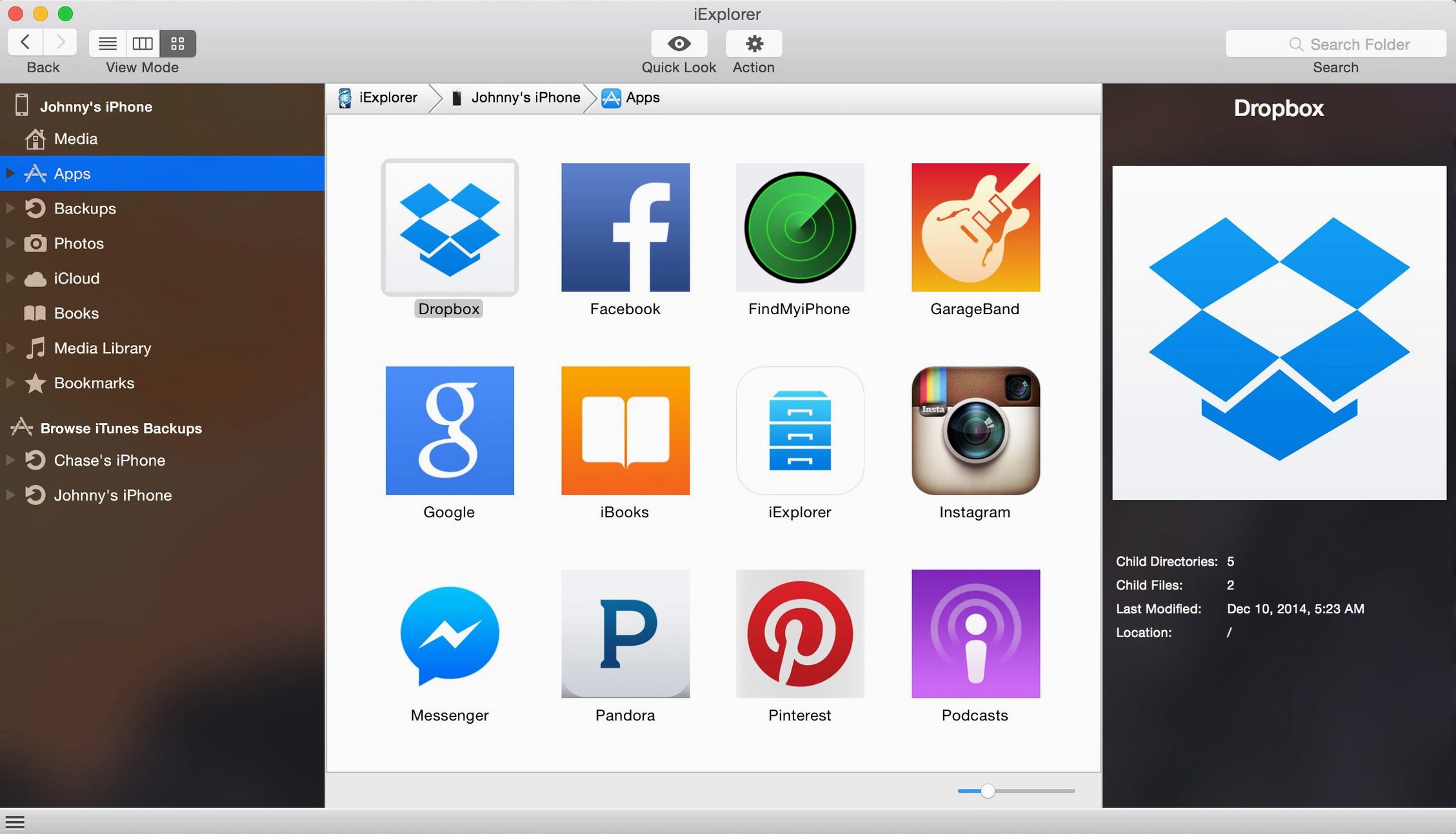 iExplorer — photo 1 iexplorer mac crack: main interface
