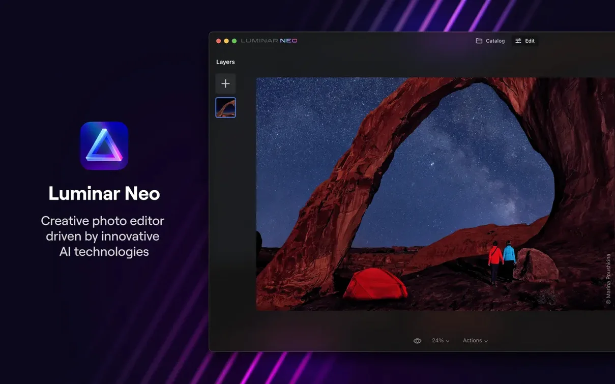 Luminar Neo reel 1 luminar neo 1.26 UI