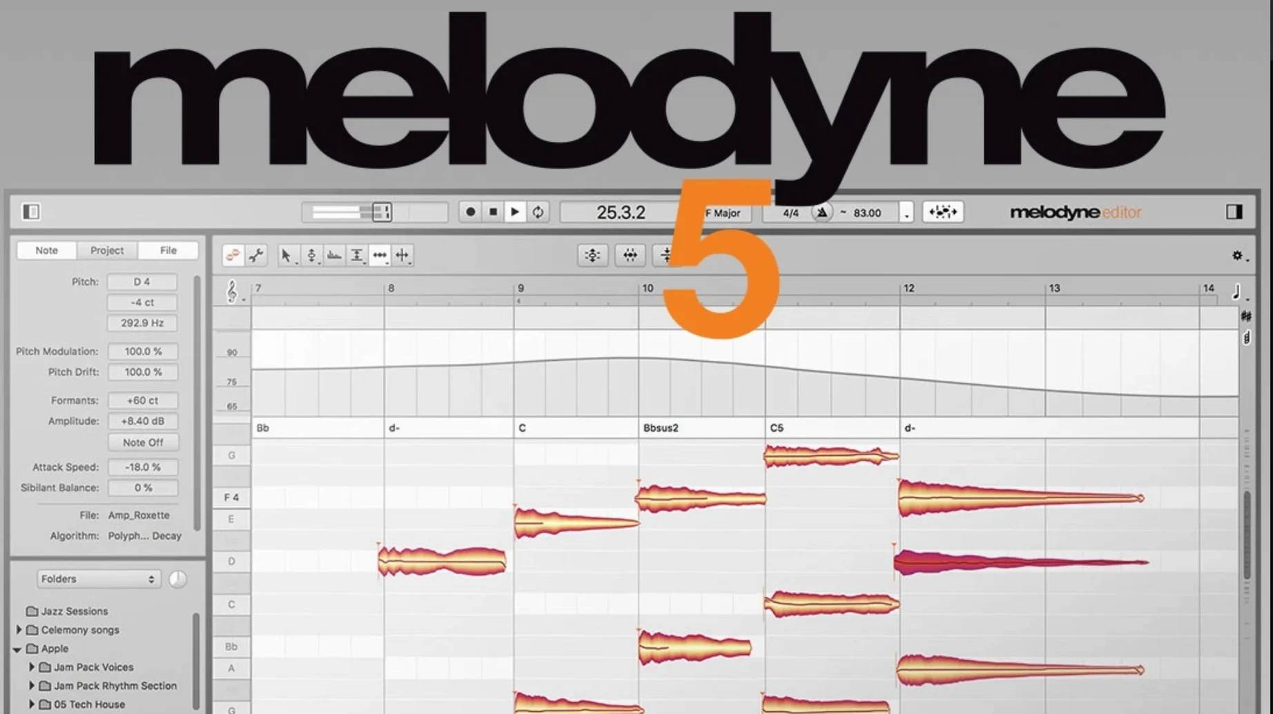 Melodyne — photo 1 melodyne mac: main interface
