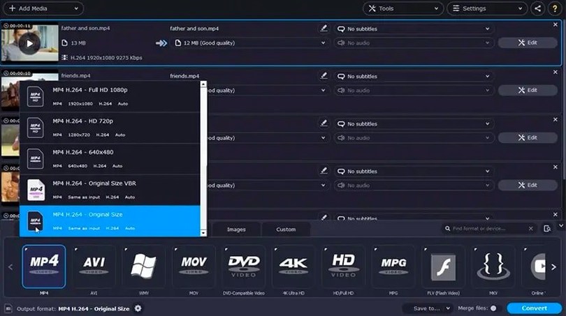 Movavi Video Suite — photo 2 Movavi Video Suite options, screen 2