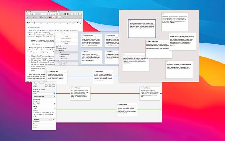 Scrivener reel 4 Scrivener snapshot 4
