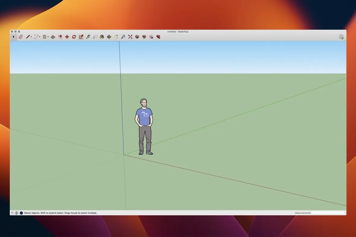 SketchUp Pro reel 1 google sketchup torrent: main interface