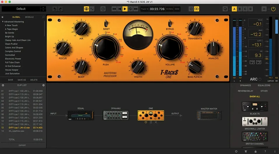 T-RackS — photo 1 t racks 6 free download: main interface