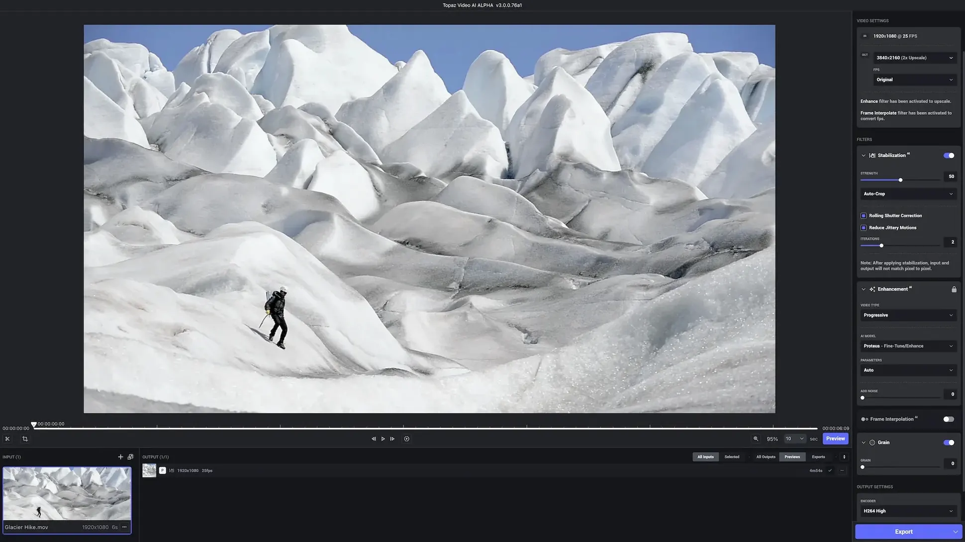 Topaz Video AI — photo 2 Topaz Video AI options, screen 2