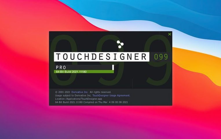 TouchDesigner — photo 1 touchdesigner mac: main interface