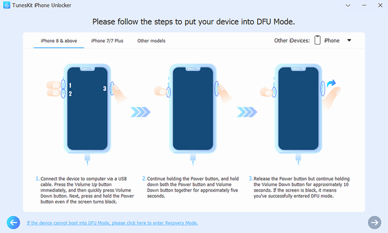 TunesKit iPhone Unlocker — photo 2 TunesKit iPhone Unlocker options, screen 2