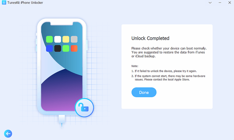 TunesKit iPhone Unlocker — photo 4 TunesKit iPhone Unlocker options, screen 4