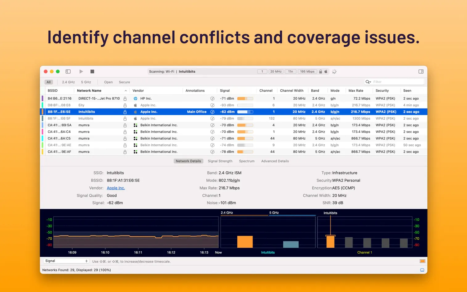 WiFi Explorer Pro 3 — photo 2 WiFi Explorer Pro 3 options, screen 2