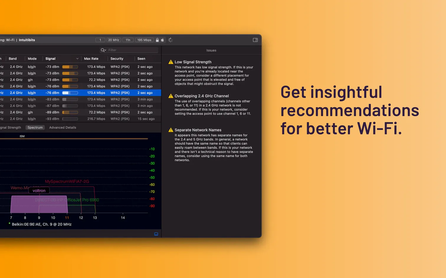 WiFi Explorer Pro 3 — photo 3 WiFi Explorer Pro 3 options, screen 3