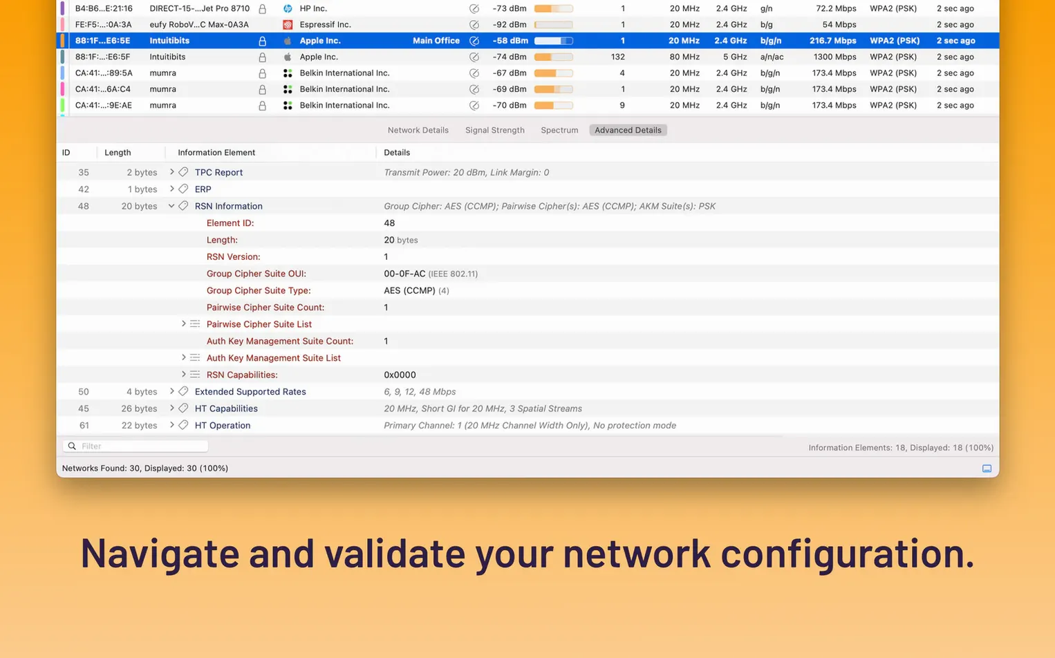 WiFi Explorer Pro 3 — photo 4 WiFi Explorer Pro 3 options, screen 4