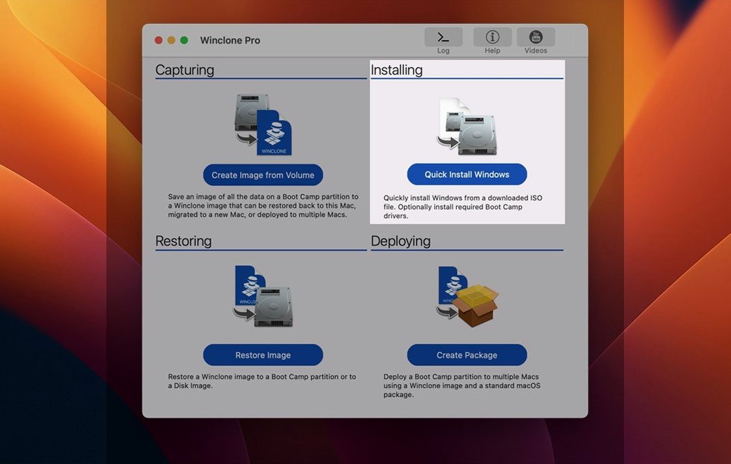 Winclone Pro reel 3 Winclone Pro snapshot 3