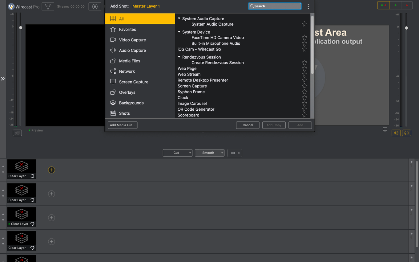 Wirecast Pro — photo 2 Wirecast Pro options, screen 2