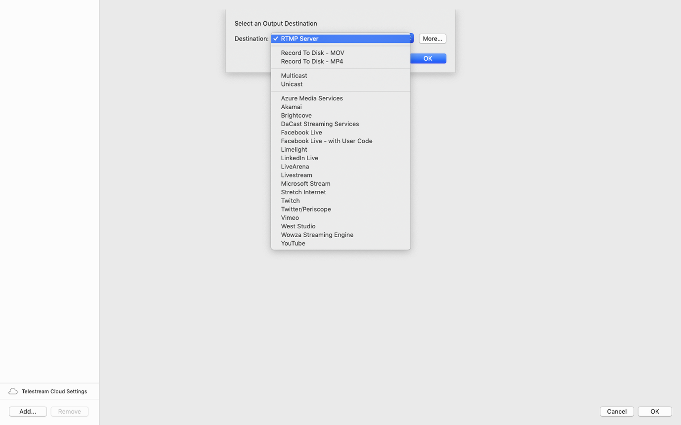 Wirecast Pro — photo 3 Wirecast Pro options, screen 3